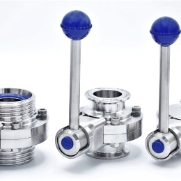 Přímé klapky, uzavírací, nerezové, motýlové, DIN norma