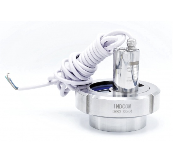 Průhledítko maticové s LED osvětlením, navařovací, DN80