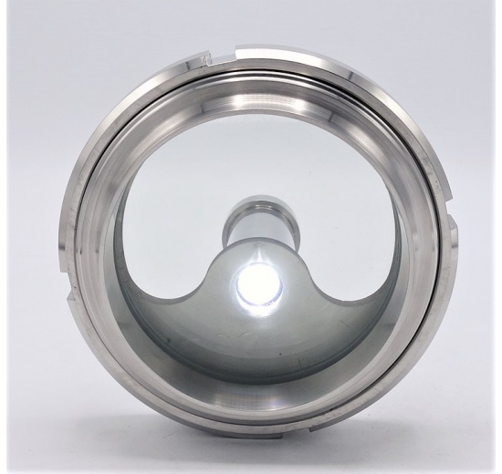 Průhledítko maticové s osvětlením LED, navařovací, DN100