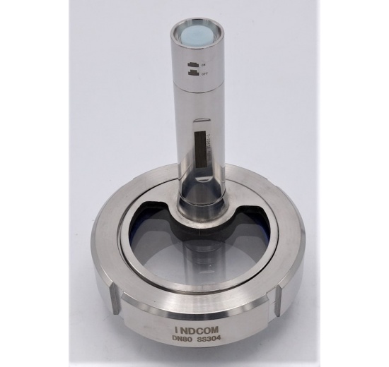 Průhledítko maticové s osvětlením LED, navařovací, DN80