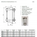 Průhledítko potrubní, navařovací S-S, typ A