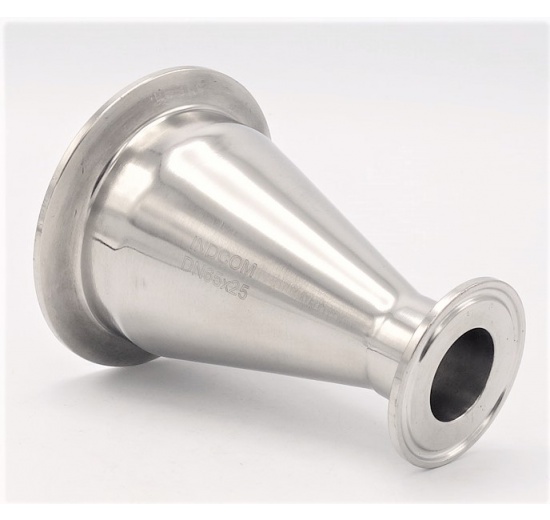 Redukce centrická, clamp  DN65/25