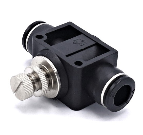 Škrtící ventil jednosměrný - nástrčné šroubení