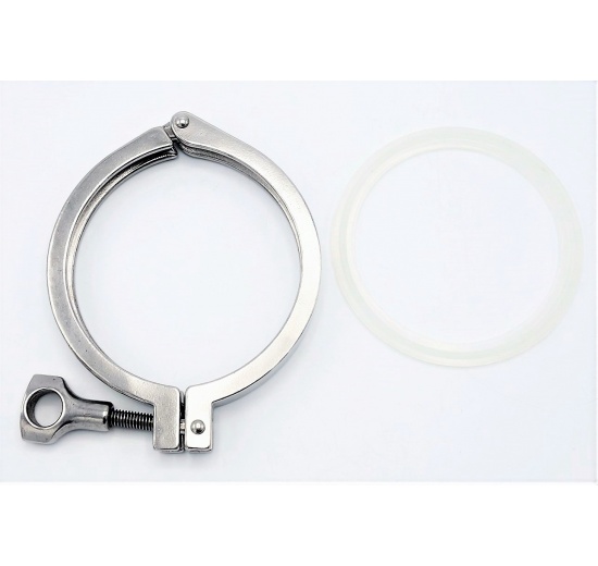 součástí mikrosvíčkové filtrace je i clamp objímka a clamp silikonové těsnění