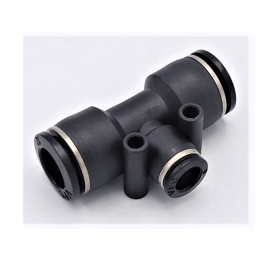 Spojka T redukovaná DN 12-8mm, nástrčné šroubení z plastu