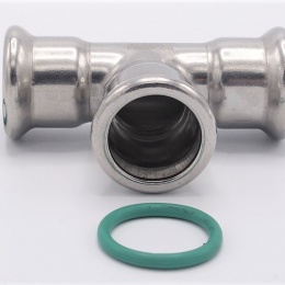 T-kus, lisovací, F/F/F 22 mm, nerez