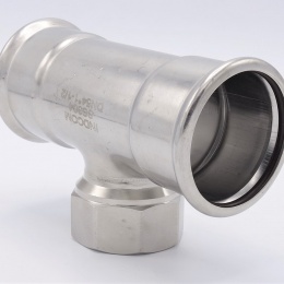 T-kus, lisovací F/F(závit vnitřní)/F 54_1 1/2"_54, materiál nerezová ocel