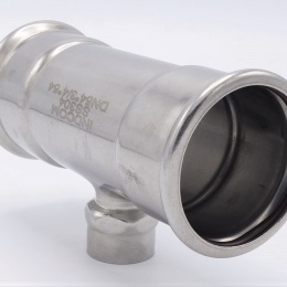 T-kus, lisovací F/F(závit vnitřní)/F 54_3/4"_54, nerez