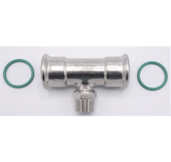 T-kus, lisovací F/M(závit vnější)/F 28_1/2"_28