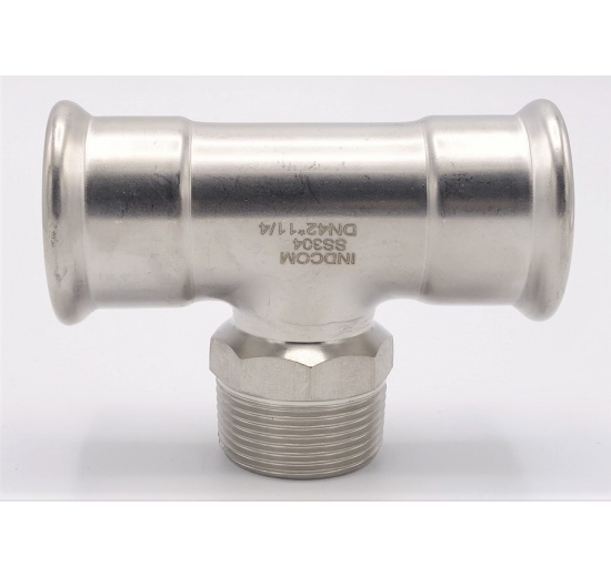 T-kus, lisovací F/M(závit vnější)/F 42_1 1/4"_42