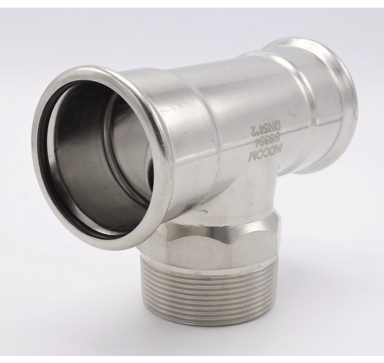 T-kus, lisovací F/M(závit vnější)/F 54_2"_54, nerezová ocel