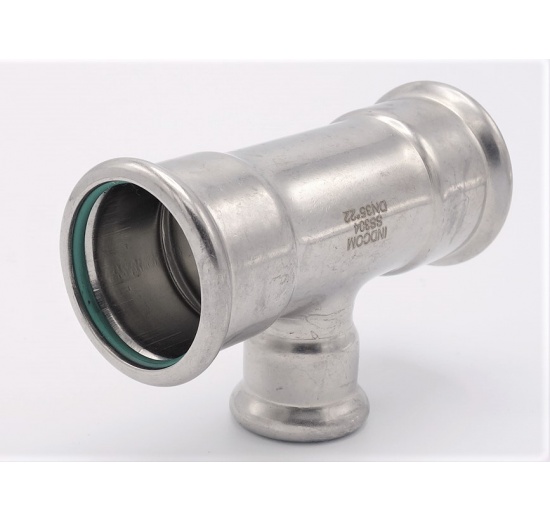 T-kus, lisovací,redukovaný, F/F/F 35_22_35, nerezová ocel