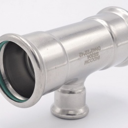 T-kus, lisovací,redukovaný, F/F/F 42_22_42, nerezová ocel