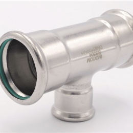 T-kus, lisovací,redukovaný, F/F/F 42_28_42, nerezová ocel