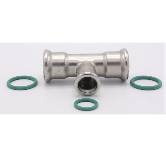 T-kus, lisovací,redukovaný, nerezový,F/F/F 22_15_22