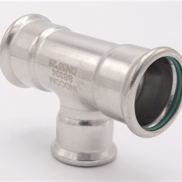 T-kus, lisovací,redukovaný, nerezový F/F/F 35_28_35