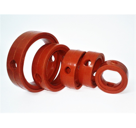 těsnění VMQ z červené silikonové pryže pro nerezové přímé uzavírací klapky DN150