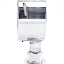 tlakoměr celonerezový s oddělovací membránou, číselník 63 mm, clamp límeček 50.5 mm, rozsah měření 0-10 barů