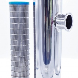 trubkový filtr DN 50 a filtrační štěrbinové síto (průlina 0,3 mm)