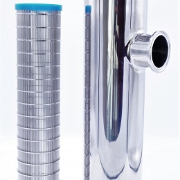 trubkový filtr DN 50 a filtrační štěrbinové síto (průlina 0,8 mm)