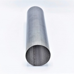 Válcový filtr nerezový, děrovaný plech, průměr 71 mm materiál nerezová ocel AISI304