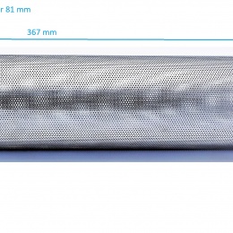 Válcový filtr nerezový, děrovaný plech, průměr 81 mm materiál nerezová ocel AISI304