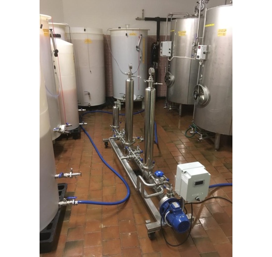 zařízení pro Mikrosvíčkovou filtraci piva